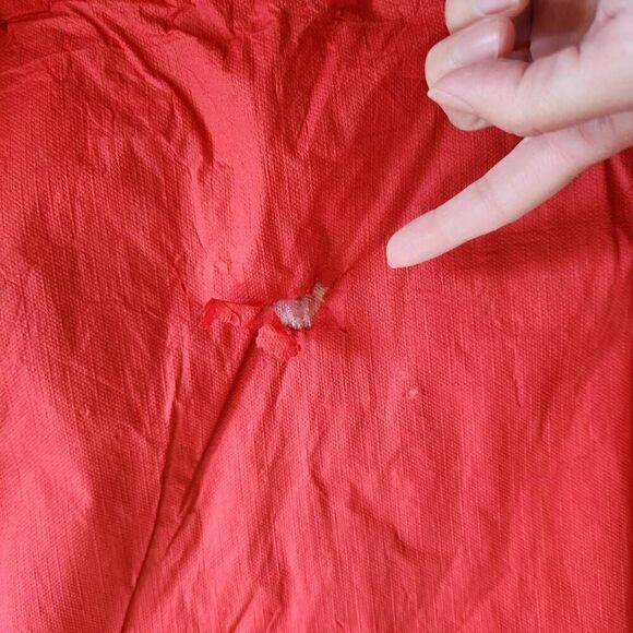 Serviette red green New 7 pieces scalloped hem table linen napkins - Picture 10 of 10